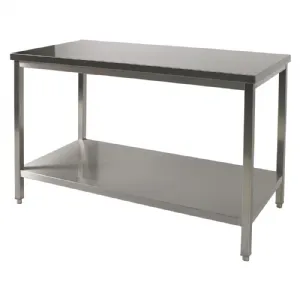 Table inox soude avec tagre Largeur 1600mm - Profondeur 800mm L2G STCE168